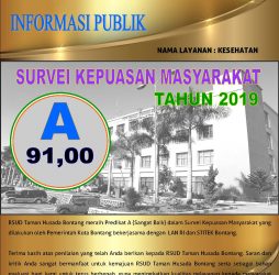 RSUD Taman Husada Bontang Meraih Predikat A Dalam Survei Kepuasan Masyarakat Tahun 2019